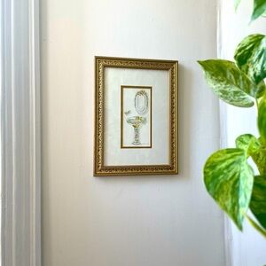 Peggy Abrams charming framed signed print of fantastical Victorian sink